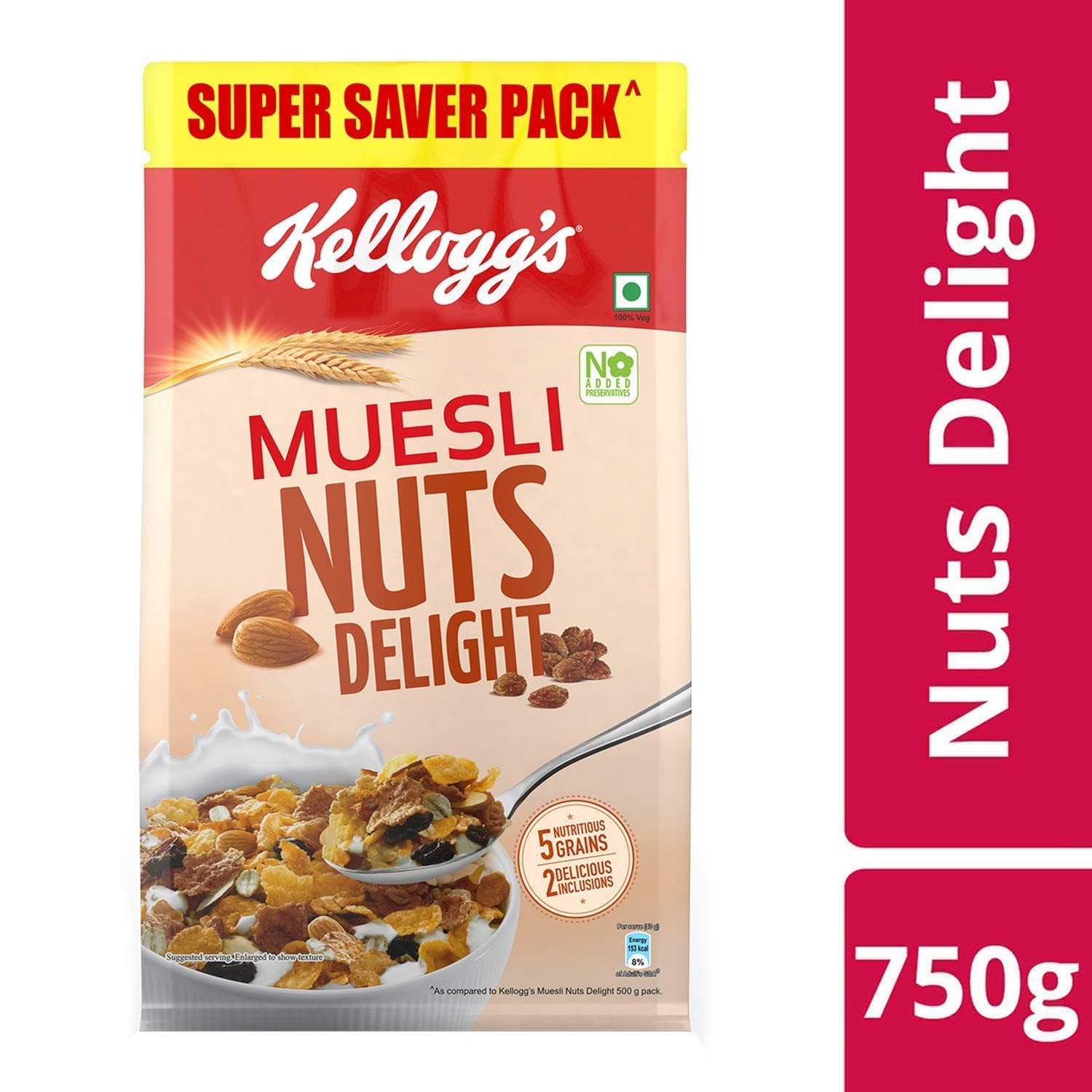 KELLOGS MUESLI NUTS DELIGHT 750G