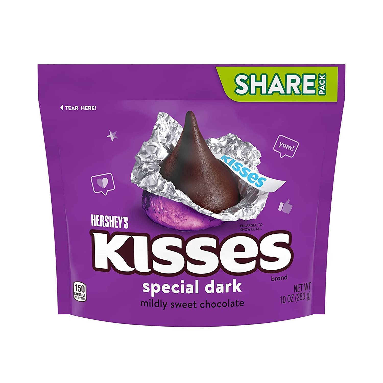 HERSHYS KISSES SP DARK 283G