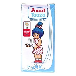 AMUL TAZZA FRESH TONED MILK 1LTR