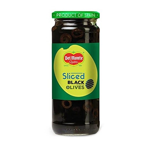 DELMONTE SLICED BLACK OLIVES 450 GMS